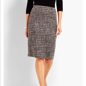 Talbots confetti tweed pencil skirt, sz 8